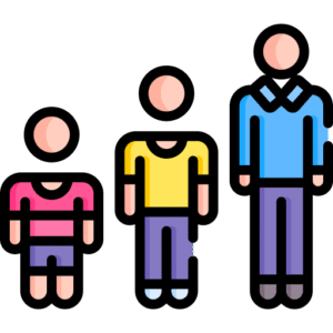 Icône représentant les différents âges de la vie, symbole de l’évolution et du développement personnel.